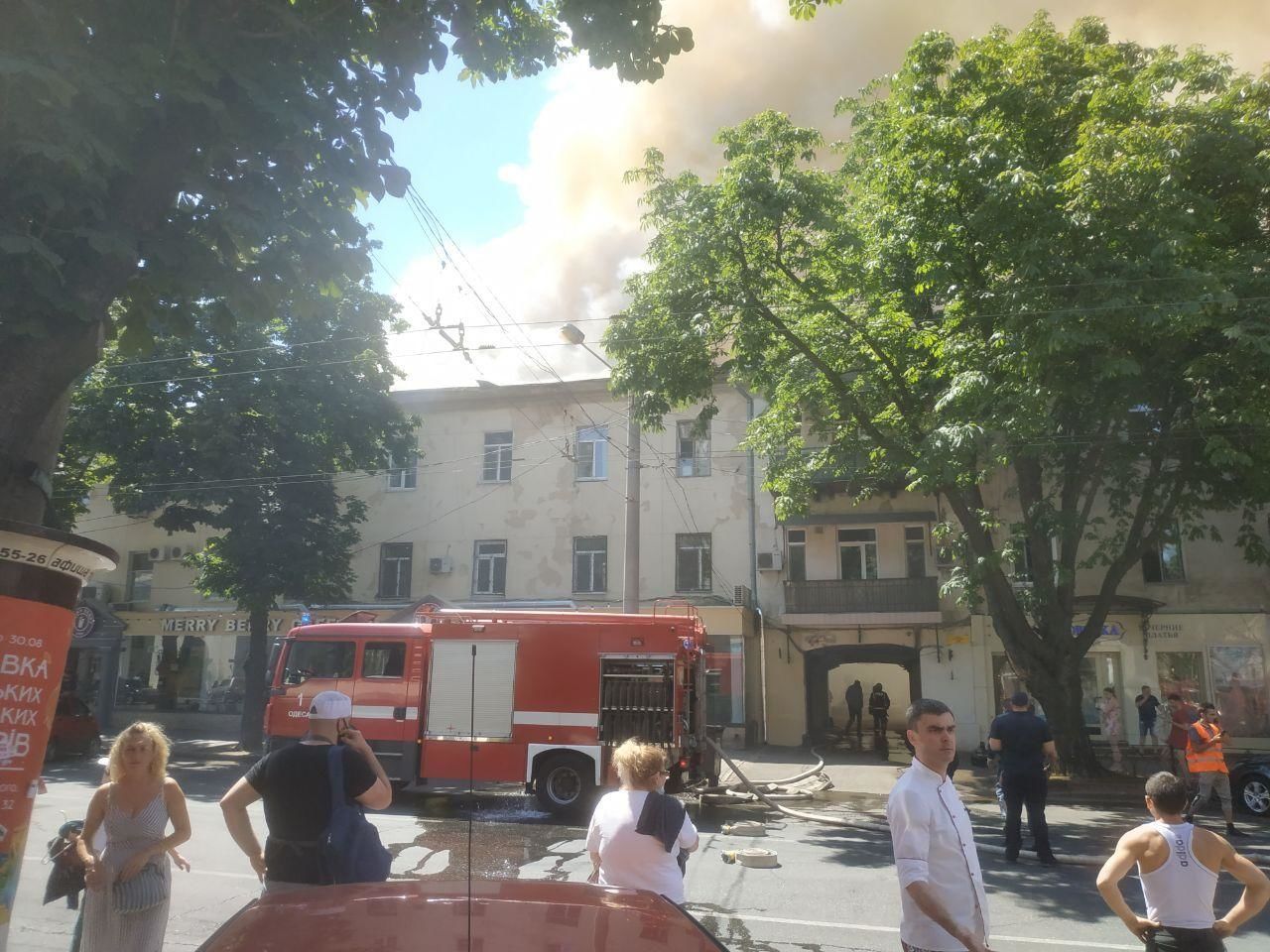 Пожежа в центрі Одеси